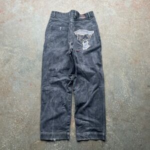 Platinum FUBU Junkyard Gang Baggy Jeans Mens 42 (40) Fat Albert Vintage Black